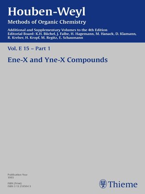cover image of Houben-Weyl Methods of Organic Chemistry Volume E 15/1 Supplement